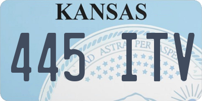 KS license plate 445ITV