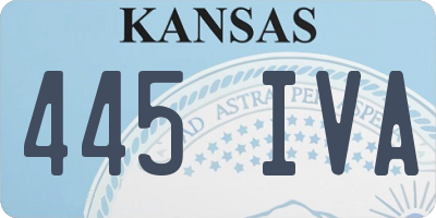 KS license plate 445IVA