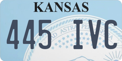 KS license plate 445IVC