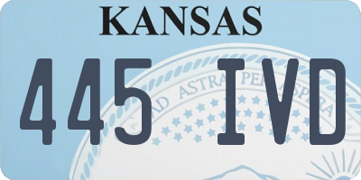 KS license plate 445IVD
