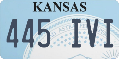 KS license plate 445IVI