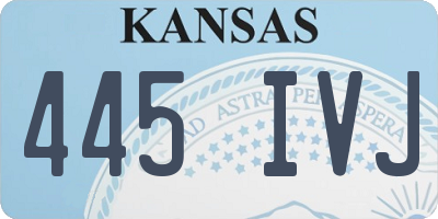 KS license plate 445IVJ