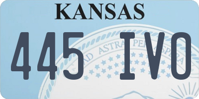 KS license plate 445IVO
