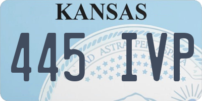 KS license plate 445IVP
