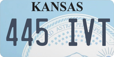 KS license plate 445IVT