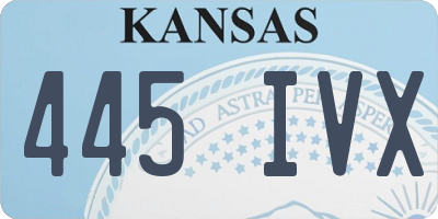 KS license plate 445IVX