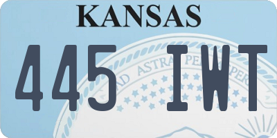 KS license plate 445IWT