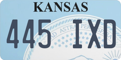 KS license plate 445IXD