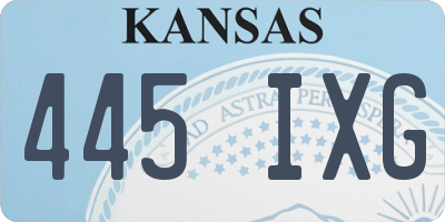 KS license plate 445IXG