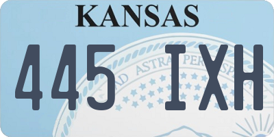 KS license plate 445IXH