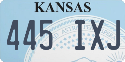 KS license plate 445IXJ