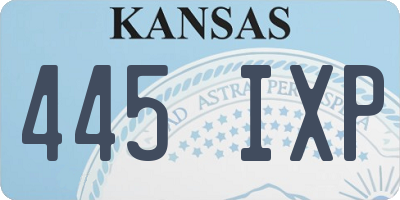 KS license plate 445IXP