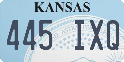 KS license plate 445IXQ