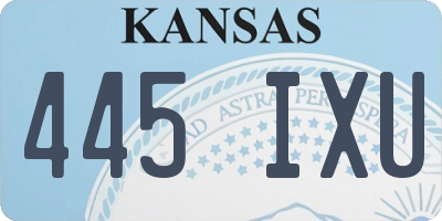 KS license plate 445IXU