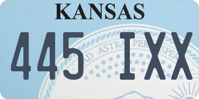 KS license plate 445IXX