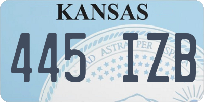 KS license plate 445IZB