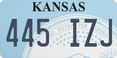 KS license plate 445IZJ