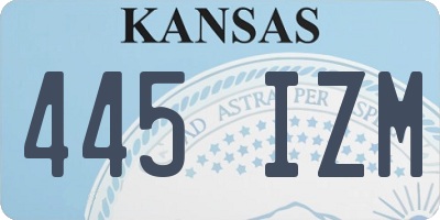 KS license plate 445IZM
