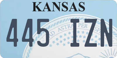 KS license plate 445IZN