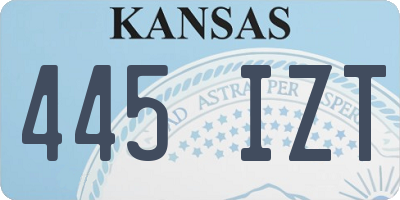 KS license plate 445IZT