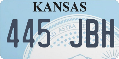 KS license plate 445JBH