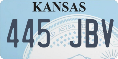 KS license plate 445JBV