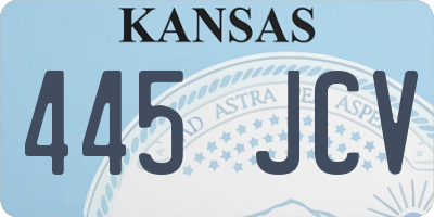 KS license plate 445JCV