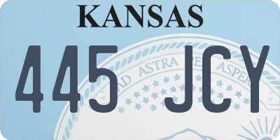 KS license plate 445JCY