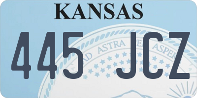 KS license plate 445JCZ