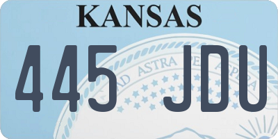 KS license plate 445JDU