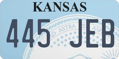 KS license plate 445JEB