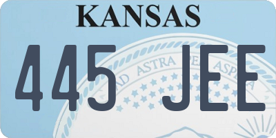 KS license plate 445JEE