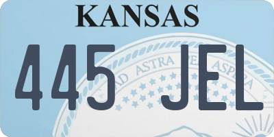 KS license plate 445JEL