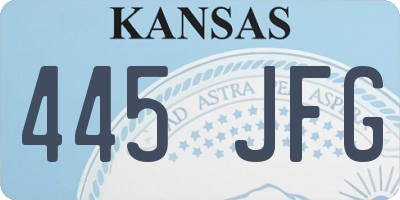 KS license plate 445JFG