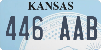 KS license plate 446AAB