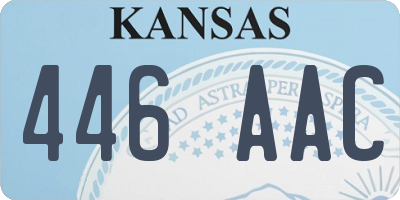 KS license plate 446AAC