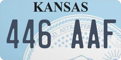 KS license plate 446AAF