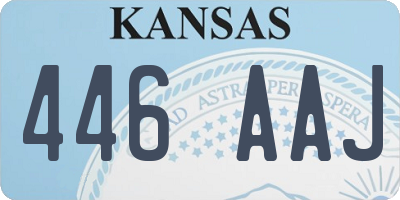 KS license plate 446AAJ