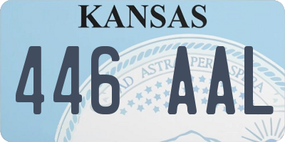 KS license plate 446AAL