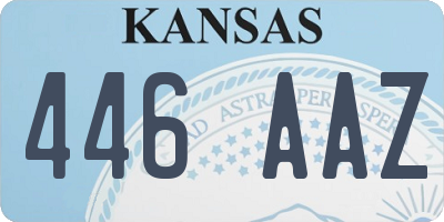 KS license plate 446AAZ