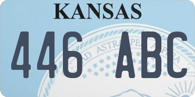 KS license plate 446ABC