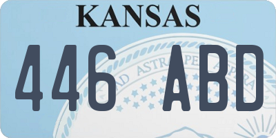 KS license plate 446ABD