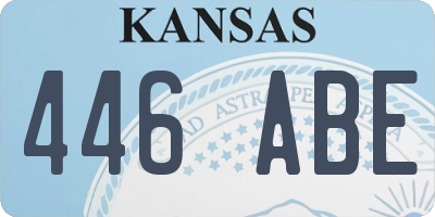 KS license plate 446ABE