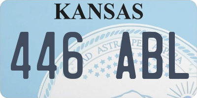 KS license plate 446ABL