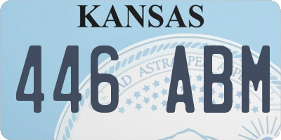 KS license plate 446ABM