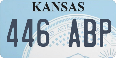 KS license plate 446ABP