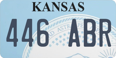 KS license plate 446ABR