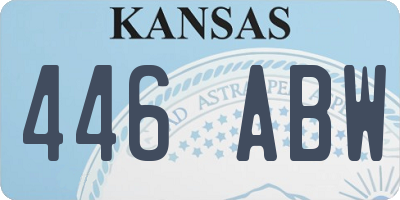 KS license plate 446ABW