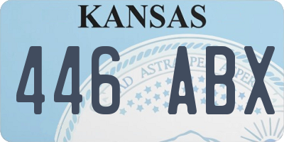 KS license plate 446ABX