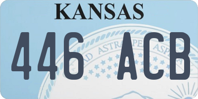 KS license plate 446ACB